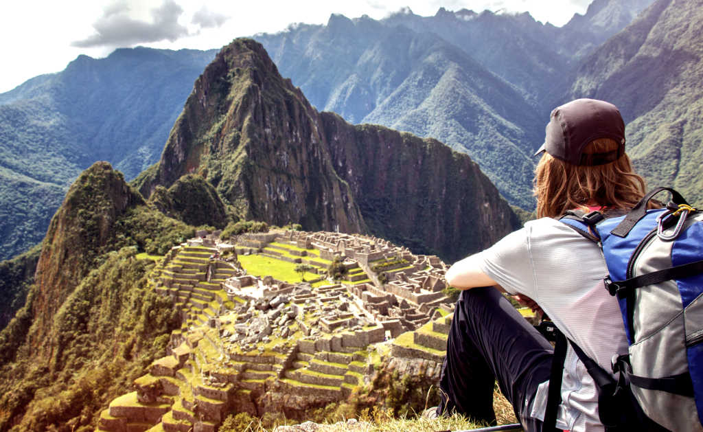 Turista en Machu Picchu